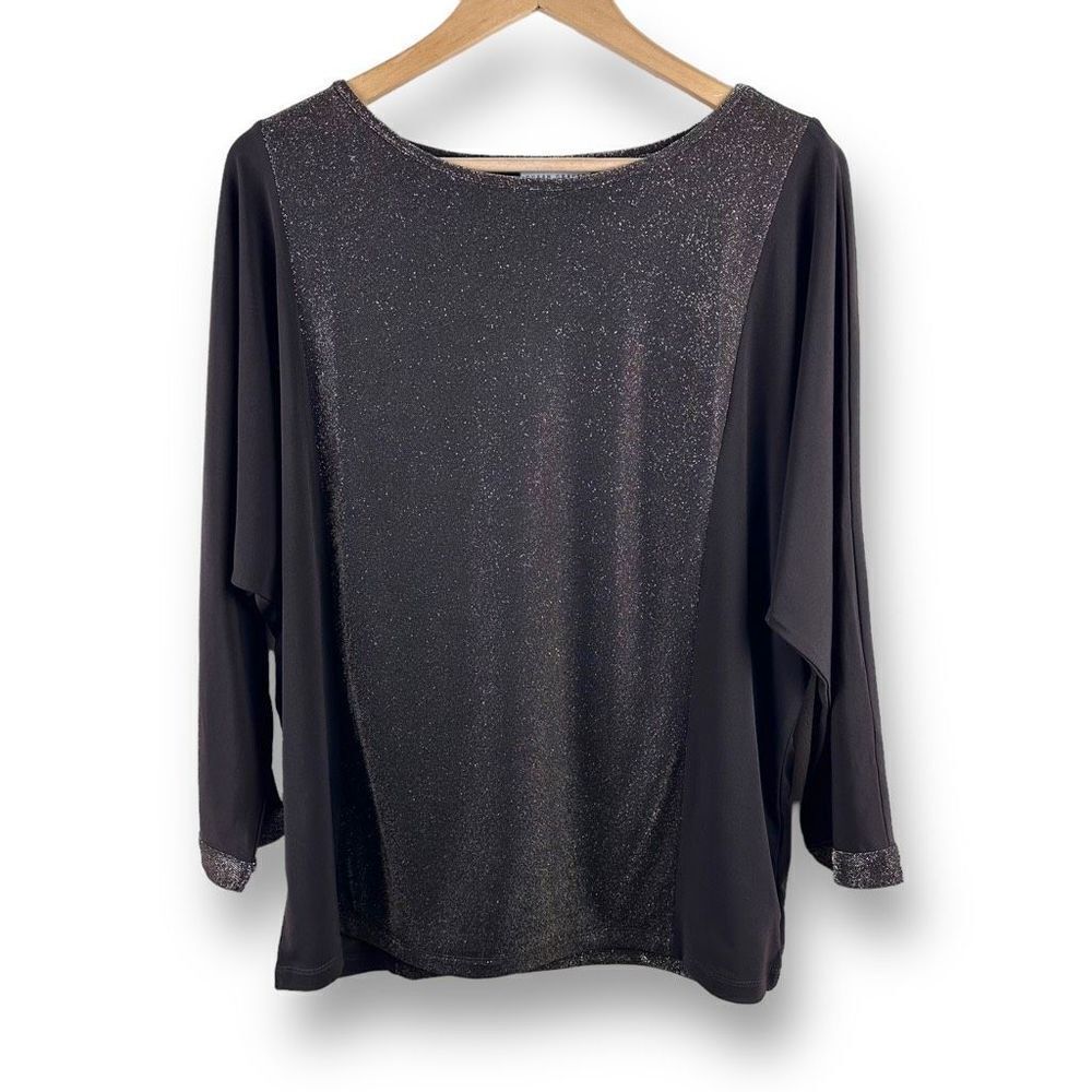 Susan Graver brown shimmer top size M